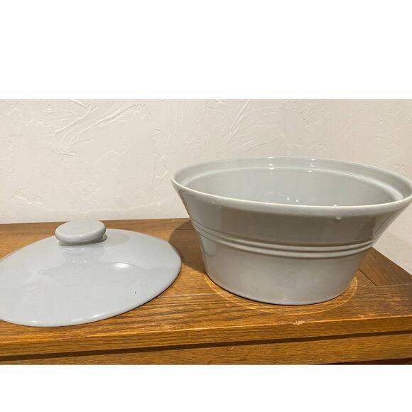 Vintage Mason Cash 2.5 Litre Oven Safe Casserole Dish With Lid, Grey - Picture 3 of 7